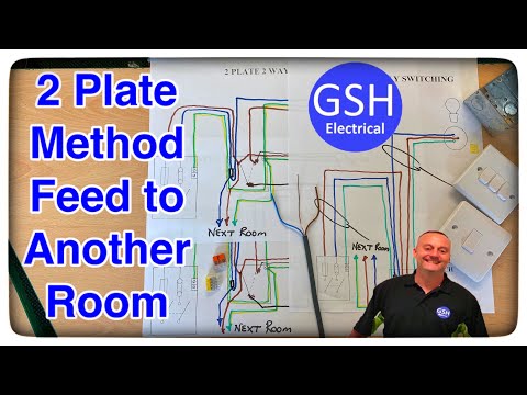 Wiring Diagram 2 Plate Method - Taking the Feed to Another Room and Switch Connections Explained