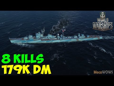 World of WarShips | Harugumo | 8 KILLS | 179K Damage - Replay Gameplay 4K 60 fps