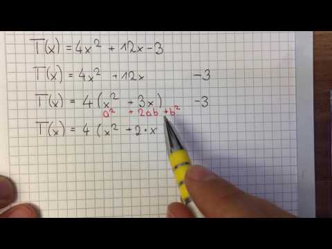 Extremwertbestimmung durch Quadratische Ergänzung