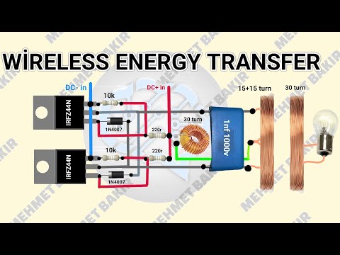 wireless energy transfer . kablosuz enerji transferi . kablosuz şarj . wireless charging  . DIY