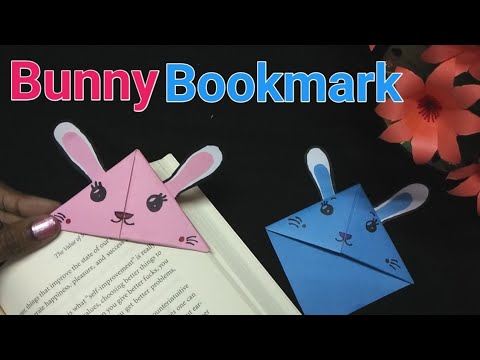DIY Easter Bunny Corner Bookmark | Bookmark ideas | Origami for kids | How to make Corner Bookmark