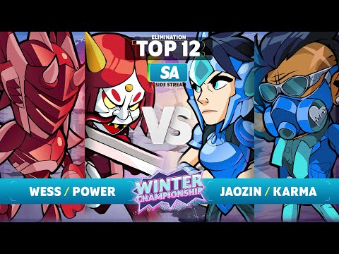 Wess & Power vs. Jaozin & Karma - Elimination Top 12  - Brawlhalla Winter Championship 2023