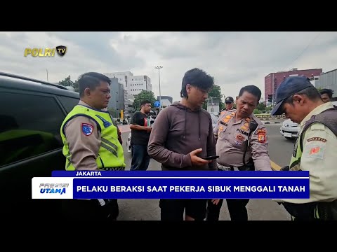 POLSEK METRO SAWAH BESAR AMANKAN PELAKU PENCURIAN BESI RAMBU LALU LINTAS