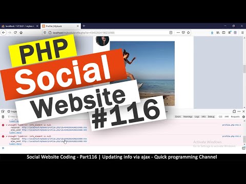 Social Website from scratch Part 8 Profile Page Top Bar | PHP | HTML | CSS | MYSQL Database