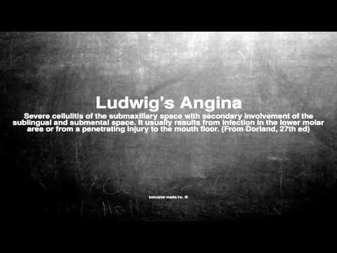 Medical vocabulary: What does Ludwig's Angina mean