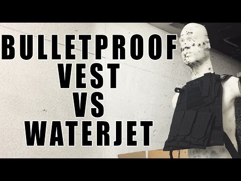Bulletproof Kevlar Vest vs 60,000 PSI Waterjet Cutter
