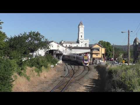 Historical Ballarat Railway Station V/Line Vlocity Arrival - Australian Trains