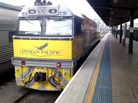 NR18 indian pacific loco reversing back