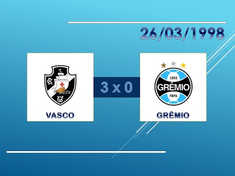 JOGO COMPLETO: Vasco 3 x 0 Grêmio - 26/03/1998 - Copa Libertadores