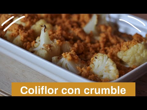 Coliflor con crumble de tomate