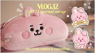 vlog/12 📦 a typical day indoors (+ unboxing BT21 journal set-up)