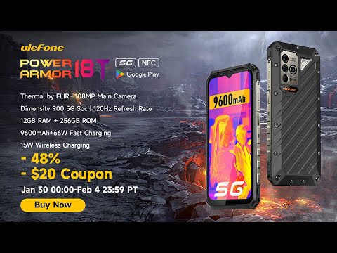 Smartphone Ulefone Power Armor 18T UNBOXING Best Rugged Phone Thermal Imaging Camera FLIR 12GB+256GB