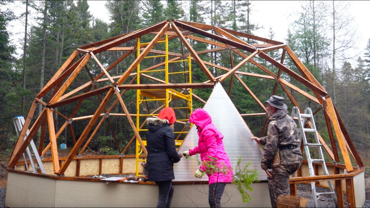 Building a Greenhouse in the Boreal Forest OFF GRID with My Family, Hailstorm, Arctic Acres