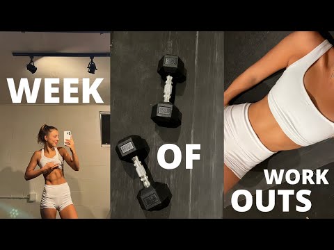 WEEK OF WORKOUTS: my workout routine, how I get results, + fitness goals update