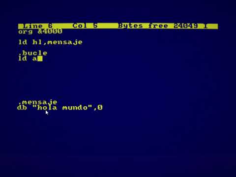 hola mundo, hello world on Amstrad cpc in assembly vs basic