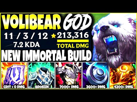 This New IMMORTAL VOLIBEAR Build BROKE EVERY LIMIT with 200.000 Total DAMAGE 🐻 LoL Voli s13 Gameplay