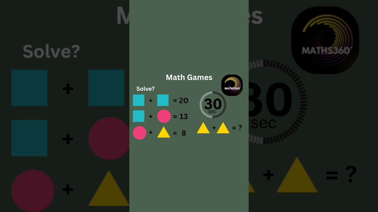 Fun MATH Games for Kids   #games #maths #mathematics #mathstricks #fun  #braintest #learning #puzzle