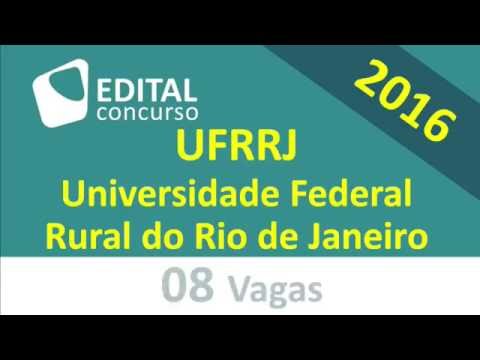 Edital Concurso UFRRJ Universidade Federal Rural do Rio de Janeiro 2016