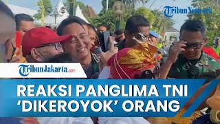 Reaksi Jenderal Andika Perkasa 'Dikeroyok' Ibu-ibu saat Pantau Keamanan Kirab Kaesang-Erina