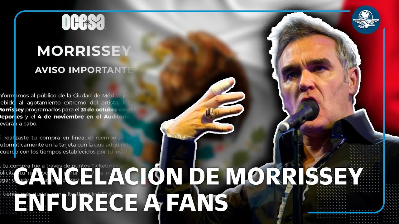 Morrissey cancela otra vez en México: agotamiento extremo detiene su gira