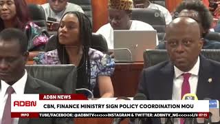 CBN, Finance Ministry Sign Policy Coordination MOU