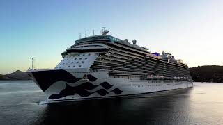 Discovery Princess, departing from Port Chalmers, Dunedin on a clear evening. 24th February 2026