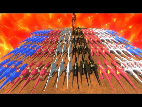 All Color Carnivore Dinosaurs Molten Lava Championship Run - Animal Revolt Battle Simulator
