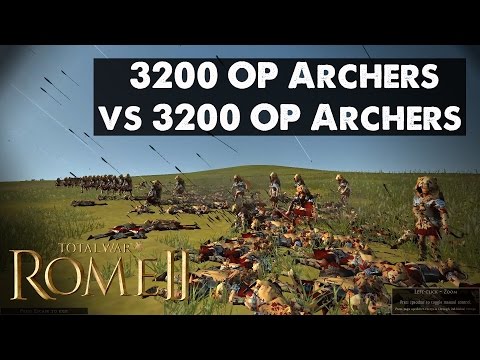 Rome: Total War 2 Massive Battles - 3200 OP Archers vs 3200 OP Archers [High/1080p]