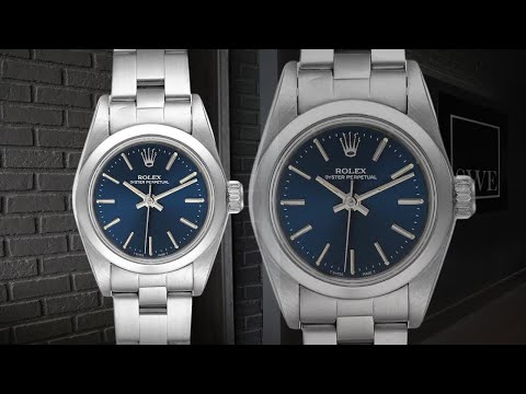 Rolex Oyster Perpetual Nondate Ladies Steel Blue Dial Watch 67180 | SwissWatchExpo