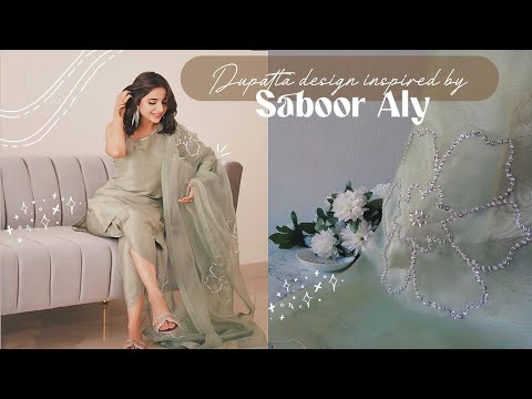 Eid special 'Saboor Aly' inspired dupatta design 🤍✨
