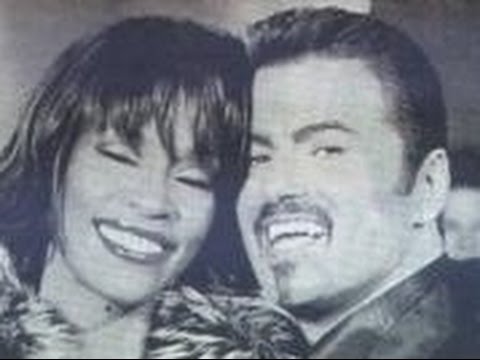 Whitney Houston George Michael   Outside #waiting for Aretha Franklin
