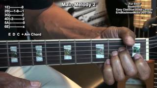 How To Play Fur Elise(Fuer Elise) Beethoven Easy Classical Guitar Lesson @EricBlackmonGuitar