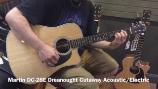 Video thumbnail for 2017 Martin DC-28E Dreadnought Cutaway Acoustic-Electric Guitar by Morrell Music Company