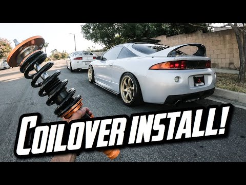 MITSUBISHI ECLIPSE COILOVER INSTALL!!