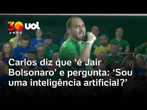 Carlos diz que ‘é Jair Bolsonaro’ e pergunta: ‘Sou uma inteligência artificial?’