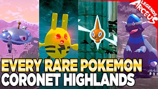 Every Rare Pokemon in Coronet Highlands - Pokemon Legends Arceus
