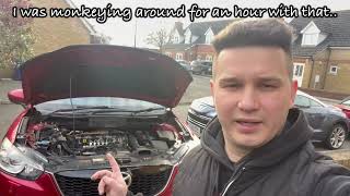 Mazda CX5 Skyactiv Injector Replacement Intercooler Pipe Bracket Replacement Drive Belt Replacement