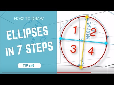 How to draw ellipses in perspective in 7 steps | TIP 158