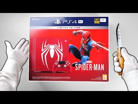PS4 Pro "SPIDER-MAN" Limited Edition Console! Unboxing Marvel's Spider-Man Amazing Red Playstation 4