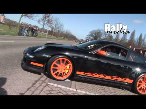 3x Porsche GT3 RS + Continental GT - loud sound and overtaking