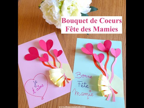 DIY Tuto Fête des Mamies: Le Bouquet de Coeurs en Papier!