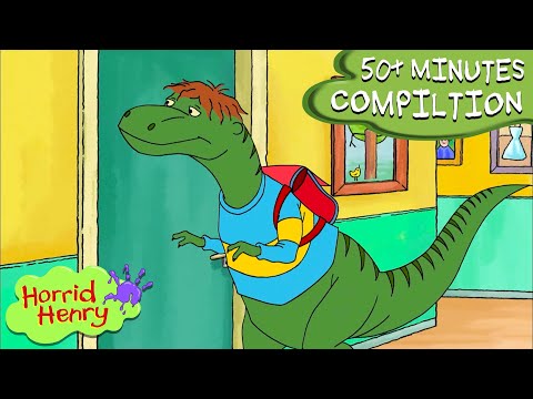 Henry The Dinosaur Goes To School | Season 3 Clip Compilation | Horrid Henry | 50+ MINS
