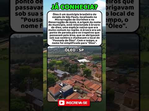 Você já conhecia o município de Óleo, no interior de São Paulo?  #brasil