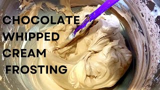 How to make whipped cream at home | How to make chocolate frosting with whipped cream