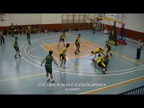 C.D. ONIL A 74-55 C.B. ESCOLAPIAS A