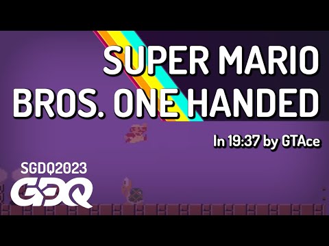 Super Mario Bros. One Handed by GTAce in 19:37 - Summer Games Done Quick 2023