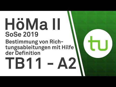 Bestimmung von Richtungsableitungen (Weg 1) – TU Dortmund, Höhere Mathematik II (BCI/BW/MLW)