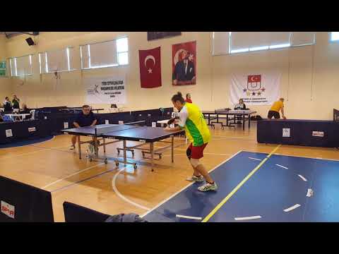 Atilla Çamlıdağ Tuncay Temiz Gebze masa tenisi turnuvası çeyrek final maçı