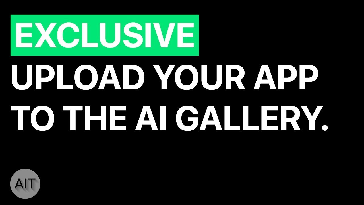 Tutorial: Publishing your apps to the AI Gallery