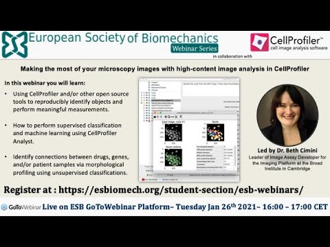 ESB Webinar Series – No 06 - Microscopy images with high-content image analysis in CellProfiler